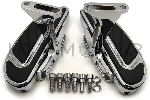 Vista 4 de MT216-123+216-109 - Soporte de montaje cromado para estribo de pasajeros compatible con Touring 1993-2019