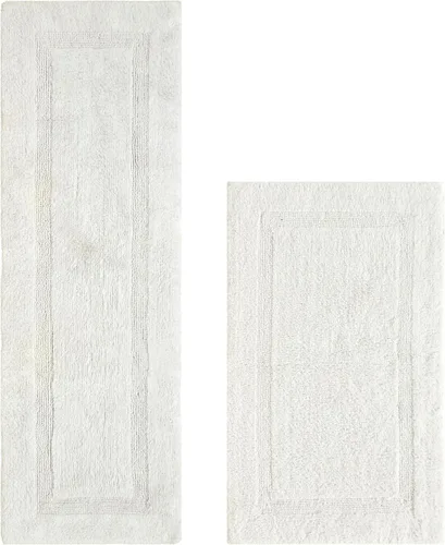 Vista 49 de Better Trends Alfombra de Inodoro en Forma de U Cubierta de Asiento de Inodoro de Lujo 100% Algodón Absorbente de Agua, Cubierta de Tapa Reversible