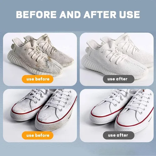 Vista 5 de Crema de limpieza de zapatos blanca Multi, blanqueamiento y amarillamiento de mantenimiento de zapatos deportivos, limpiador de zapatos de cuero