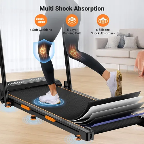 Vista 3 de THERUN Walking Pad with Handle Bar, Compact Under Desk Portable Treadmill