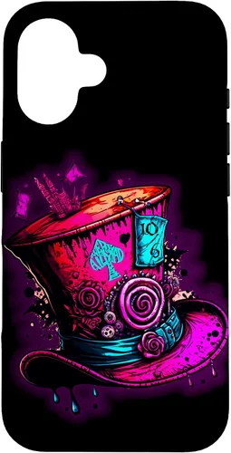 Vista 31 de Funda para iPhone 11 Pro Max We're All Mad Here Pink Steampunk Alicia en el país de las maravillas