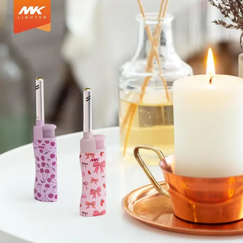 Vista 6 de Encendedores de velas MK, con llama a prueba de viento, ideales como encendedores para velas, encendedores para acampar, al aire libre, recargables