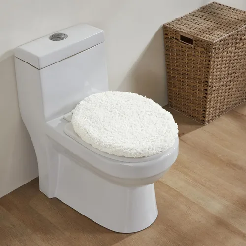 Vista 320 de Better Trends - Juego de 2 alfombras de baño 100% algodón, extra suaves, con borlas, de 17" x 24", alfombra de baño superabsorbente y reversible