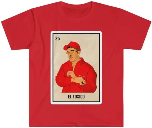 Vista 4 de El Toxico, idea de regalo de camiseta estilo lotería