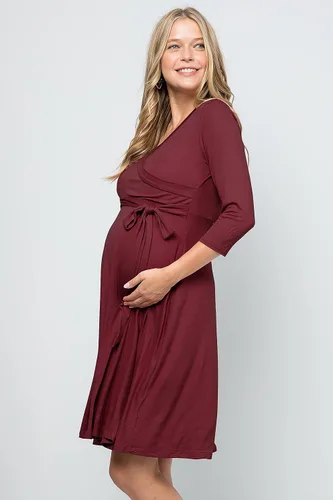 Vista 3 de My Bump Vestido de maternidad floral para mujer (fabricado en Estados Unidos)