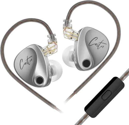 Vista 4 de KZ EDX PRO - Auriculares con cable IEM, auriculares estéreo de alta fidelidad con 1DD nuevo controlador dinámico de 0.394 in con cancelación