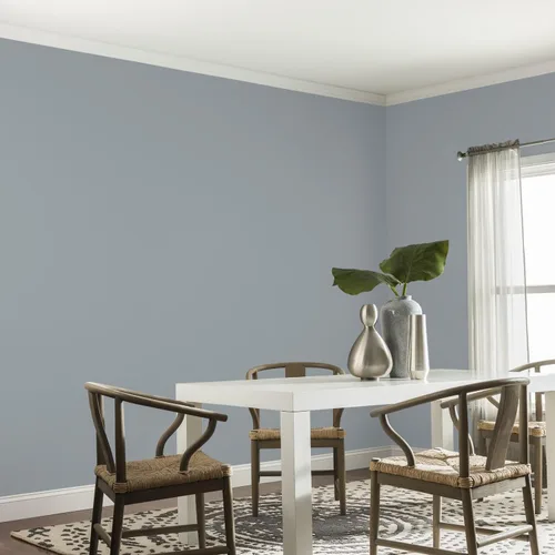 Vista 186 de Glidden Pintura Interior + Imprimación: Gris/Plata Antigua, Una Capa, Satinado, 1 Galón