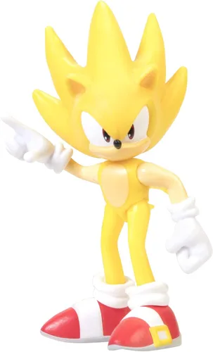 Vista 3 de Sonic The Hedgehog Figura de acción de juguete coleccionable Super Sonic de 2.5 pulgadas