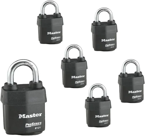 Vista 7 de Master Lock - Un (1) candado de alta seguridad serie Pro 6121NKA con tecnología BumpStop