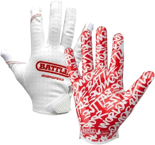 Vista 47 de Battle Guantes deportivos con receptor de velocidad Doom Blanco