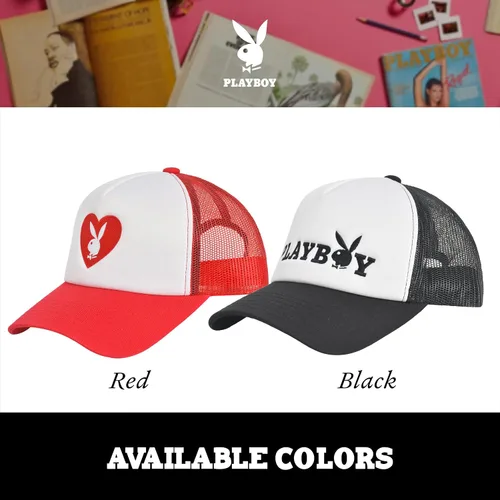 Vista 6 de Concept One Playboy Trucker - Gorra de béisbol ajustable de malla con ala curvada