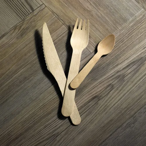 Vista 2 de PacknWood 210CVB1 Cubiertos de Madera - Tenedor - 6.2" - 2000 por caja