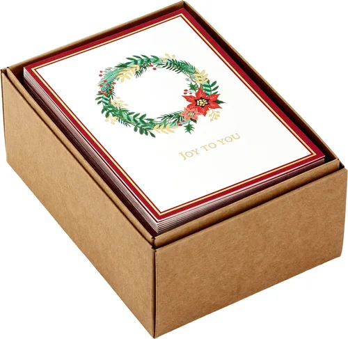 Vista 3 de Hallmark Surtido de tarjetas de Navidad en caja, iconos navideños (48 tarjetas con sobres) (1XPX5173)