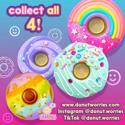 Vista 6 de Donut Worries Make & Create Positivity Jewelry, kits de cuentas coleccionables 2 en 1, joyas significativas para niñas adolescentes, haz tu propio