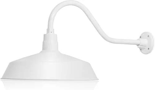 Vista 23 de 17 pulgadas. RLM Warehouse - Pantalla con brazo de cuello de cisne y bombilla Led A19 5000K de 9W