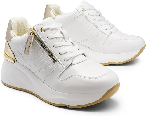 Vista 5 de DREAM PAIRS Zapatos deportivos de cuña para mujer, plataforma de tacón alto, zapatos de moda para uso casual y diario