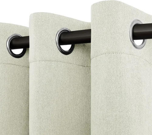 Vista 27 de Easy-Going - Cortinas opacas con aspecto de lino para oscurecer la habitación, con ojales para ventana, cortinas para dormitorio, sala de estar