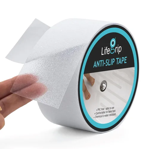 Vista 16 de Lifegrip - Cinta de tracción antideslizante, cinta de fricción de 1 pulgada x 15 pies, el mejor agarre, adhesivo abrasivo para escaleras, peldaños