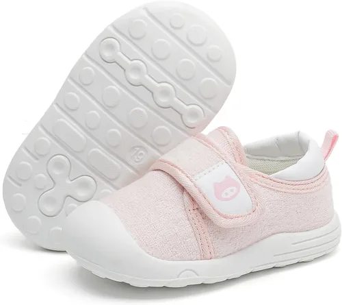 Vista 5 de Zapatos de bebé para caminar, zapatos para niños y niñas, zapatillas antideslizantes para primeros pasos, malla transpirable, zapatos de dibujos