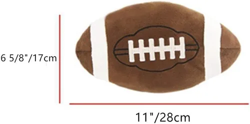 Vista 2 de Almohada de felpa de fútbol de 11 pulgadas, almohada de peluche esponjosa, almohada de pelota deportiva, suave y duradera, juguete deportivo