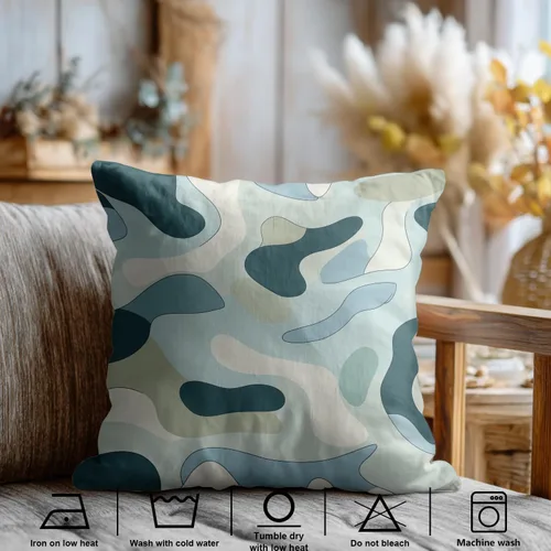 Vista 3 de Shrahala Abstract Art Modern Aesthetic Decorative Pillow Covers, Fluid Forms Minimalist Throw Pillow Cover Blended Hidden Zipper Cushion Cases for