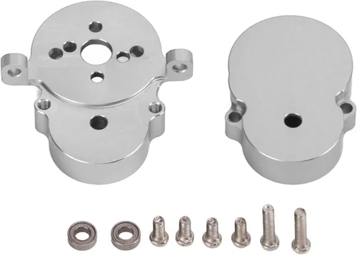 Vista 2 de VGEBY Carcasa de transmisión trasera, accesorio de camión RC Shell de metal para WPL D12 Truck (Plata) Accesorio de modelo de coche