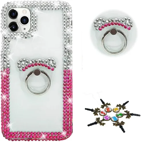 Vista 45 de Sparkle - Funda para teléfono compatible con Samsung Galaxy Z Flip 2 5G - Elegante - Funda 3D hecha a mano con diseño de diamantes de imitación