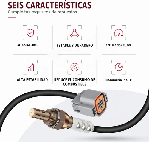 Vista 5 de 234-4448 Sensor de oxígeno Downstream O2 Sensor aguas abajo para Hyundai