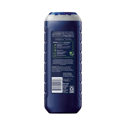 Vista 12 de NIVEA Men Sport Body Wash con minerales revitalizantes, aroma a mandarina y pimienta, gel de baño 3 en 1 para hombre, cara y cabello, sin parabenos