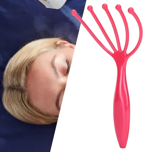 Vista 7 de Agatige Masajeador de cabeza, portátil de plástico portátil, masajeador de cuero cabelludo para el crecimiento del cabello, rascador de cabeza