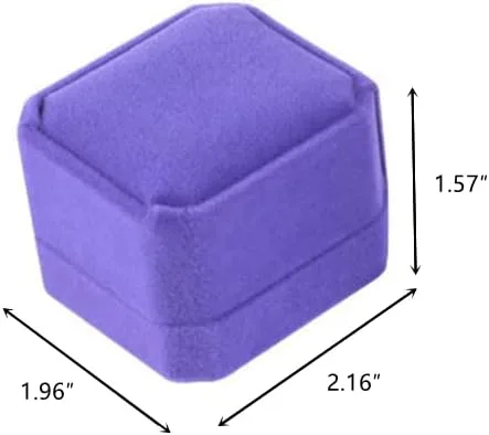 Vista 2 de YZWDTGS Paquete de cajas de terciopelo para anillos, caja de joyería con colgante de pendientes, cajas de regalo para aretes de anillo, exhibición