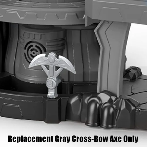 Vista 3 de Imaginext Pieza de repuesto DC Super-Friends Bat-Tech Batcueva - GYV24 ~ Arma roja de repuesto B ~ Hacha de arco cruzado gris