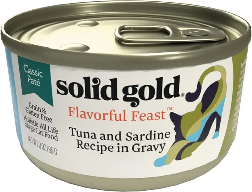 Vista 24 de Solid Gold Comida Húmeda Paté Sabor Festín - Paquete de Muestra de 3 Unidades - Comida enlatada para gatos hecha con pollo real - Sin granos