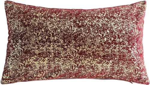 Vista 13 de Deeprove Funda de almohada oblonga de 12 x 20 pulgadas, estampado metálico de ambos lados con lámina dorada brillante, decoración de terciopelo Beige