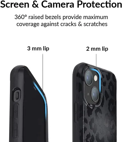 Vista 3 de VELVET CAVIAR Funda para iPhone 13 con estampado de leopardo y guepardo negro, compatible con MagSafe, probada en caídas de 10 pies