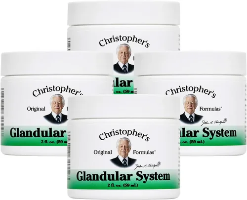 Vista 4 de Christopher's Original Formulas Ungüento para el sistema glandular, 2 onzas, mezcla de hierbas sinérgicas para apoyo glandular, fabricado