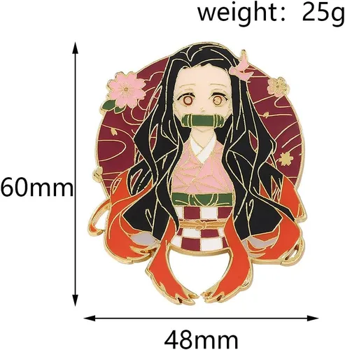 Vista 3 de EFORPT 4pcs Kimetsu no Yaiba pulsera anime llavero manga etiqueta