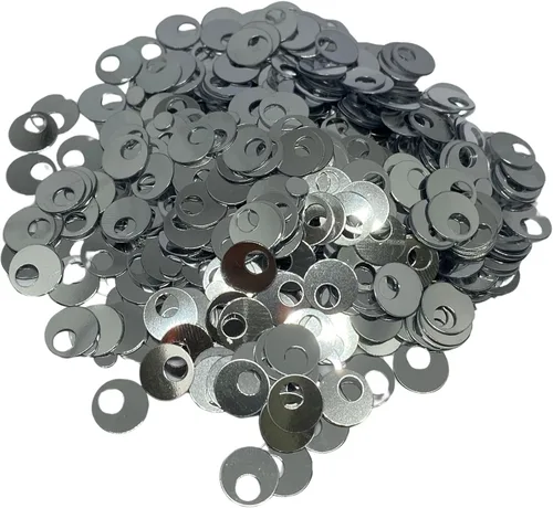 Vista 38 de Paillettes de lentejuelas redondas planas de 10/20/1.181 in, agujero de 0.157 in, mezcla de colores, lentejuelas acrílicas, 1,76 onzas (1.76 oz)