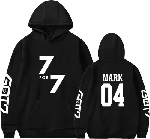 Vista 5 de Xkpopfans Kpop GOT7 Sudadera con capucha para conciertos Mark Jackson Bambam JB Chaqueta