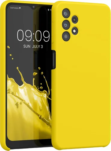 Vista 261 de kwmobile Funda Compatible con Samsung Galaxy A14 5G - Funda de teléfono de TPU y silicona con acabado suave - Verde Lima