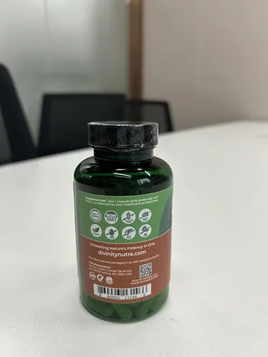Vista 3 de Divinity Nutra Suplemento de berberina dorada 4 en 1 con canela, melón amargo ginkgo de Ceilán, 60 cápsulas fabricadas en Estados Unidos