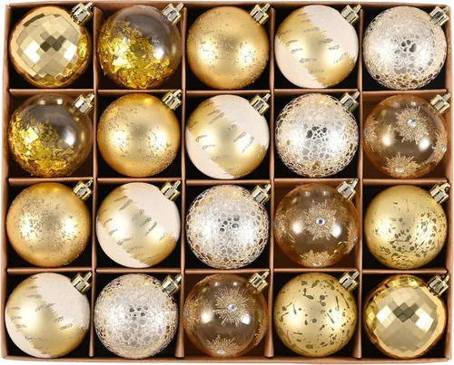 Vista 16 de DecorbyHannah - Adornos de Navidad de oro negro de 20 quilates, decoración Negro dorado