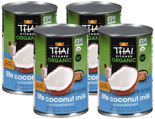 Vista 12 de Thai Kitchen leche de coco orgánica sin edulcorantes, 13.66 onzas líquidas (paquete de 6 unidades)
