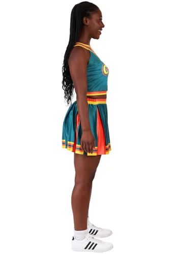 Vista 4 de Disfraz de Porrista Verde para Mujer Multicolor
