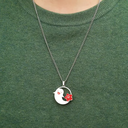 Vista 6 de Boryeer Genshin Impact - Collar de cosplay de personajes de Hu Tao, lindo fantasma de Halloween, regalos para los amantes del anime
