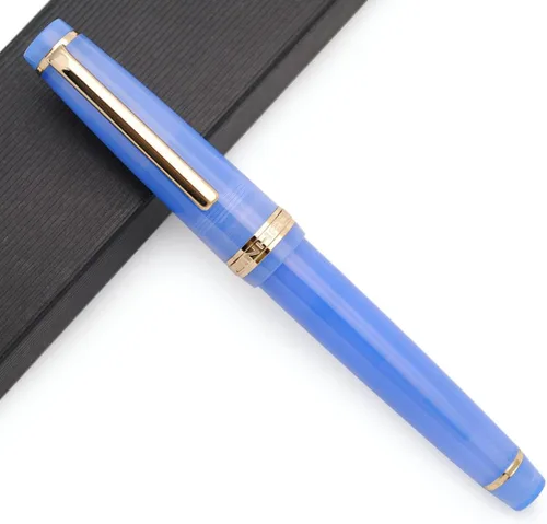 Vista 31 de Pluma estilográfica JINHAO 82 con clip dorado (plumín F 0.5mm, verde aguacate)