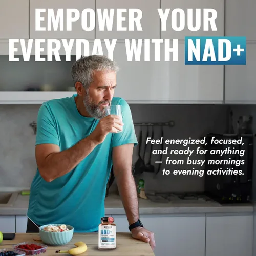 Vista 4 de Benevolent NAD+ Suplemento de 1050 mg, absorción máxima 3 en 1 NAD suplementos para mujeres y hombres con ribósido de nicotinamida