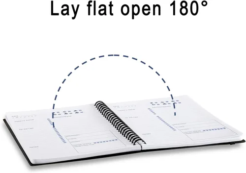 Vista 4 de UtyTrees Planificador diario sin fecha: 5.7 x 8.5 pulgadas, 144 páginas, cuaderno de lista de tareas diarias, diario con planificador de comidas