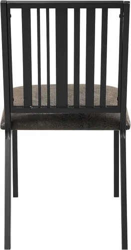 Vista 5 de Dining Chairs for Room Table & Seating Chair Sets Kitchen - Set of 2 Synthetic Leather Side Chairs with Padded Seat Cushion and Slatted Back Design
