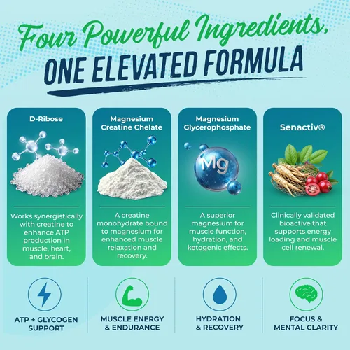 Vista 9 de JUNP Micronized Creatine Monohydrate 5g, Pure Unflavored Creatine with Magnesium Nutritional Supplements Powder for Men & Women Muscle Growth
